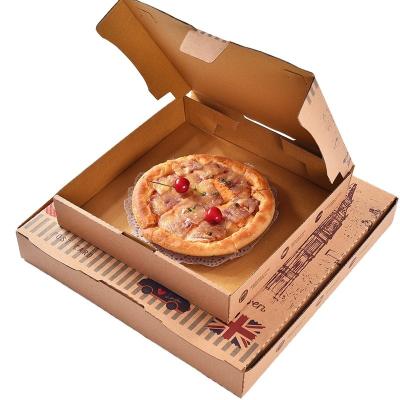 China Custom Logo Bulk Rectangle Corrugated Cardboard Pizza Boxes 30 Inch Cajas White Kraft for sale