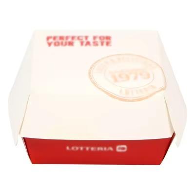 China Greasproof Folding Printed Burger Boxes Packaging Take Away ODM for sale