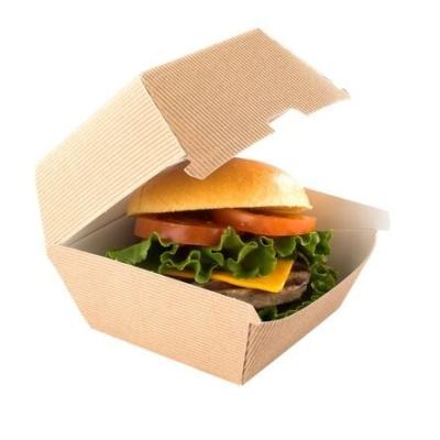 China ODM UV Coating Gourmet Burger Boxes Food Grade Kraft Paper for sale