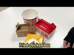 Food Safe Fried Chicken Paper Togo Boxes Packaging Carry Out Containers