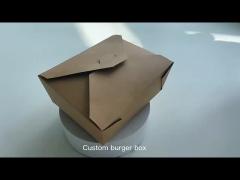 Customized Cardboard Food Takeaway Boxes Packaging Biodegradable Frozen Food