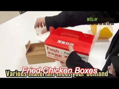 custom fast food fried chicken packaging boxes for small sandwich hamburger