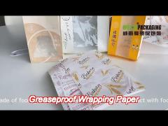 embossing recycled greaseproof food wrap paper customized