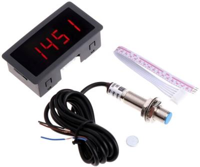 China Digital Tachometer RPM Speed ​​Meter + Proximity Switch Sensor NPN Measuring Instruments 79 x 42 x 25mm for sale