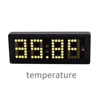 China Children's USB LED Clock Dot Matrix Combination Time Voltage Car DIY Temperature Measurement for sale