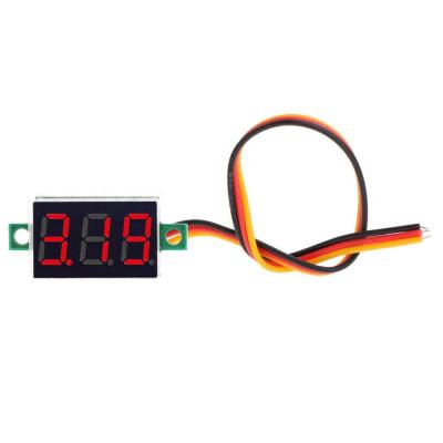 China Red LED Display 0.36 Inch Mini DC 0-100V Digital Voltmeter 100V Panel Indicator Monitor Voltage Meter 28x15mm for sale