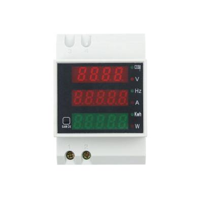 China AC Digital Multimeter 80-300V 100A Voltage Current Electricity Electricity Meter Voltmeter LED Volt Amp Power Factor 54*45*16mm for sale