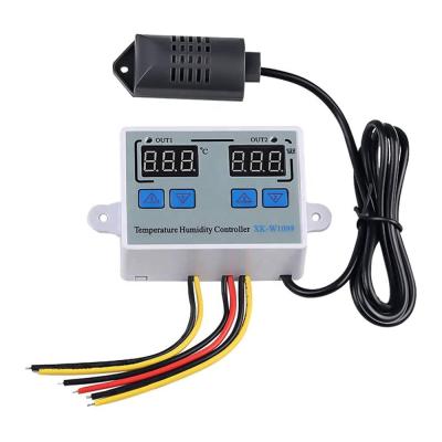 China XK-W1099 Thermostat Humidity Controller Egg Incubator Temperature Humidity Controller 10A Dual Digital Hygrometer 100mm(L)*55mm(W)*32mm(Depth) for sale