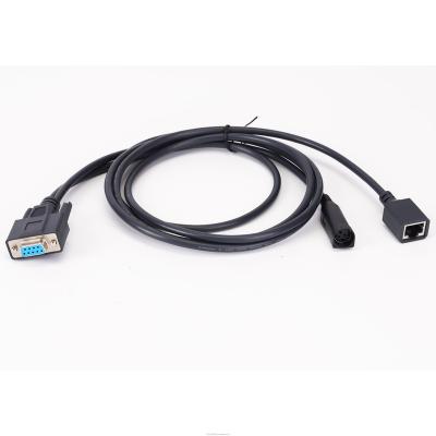 China Wholesale Factory Price Electronic Customize D-Sub Cable DB9 Pin Female To RJ45 And 3 Pin DIN Jack Extension Cable for sale