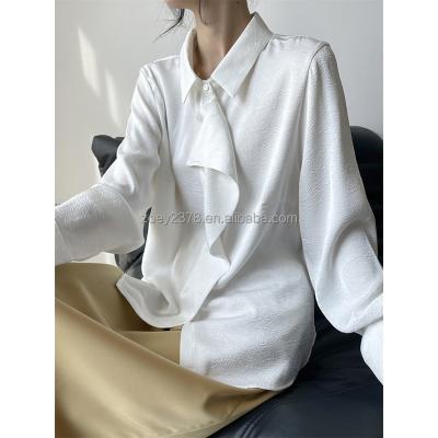 China Anti-pilling Shijian 2023 Summer New Slouchy Raglan Sleeve Around Neck Single Breasted Top for sale