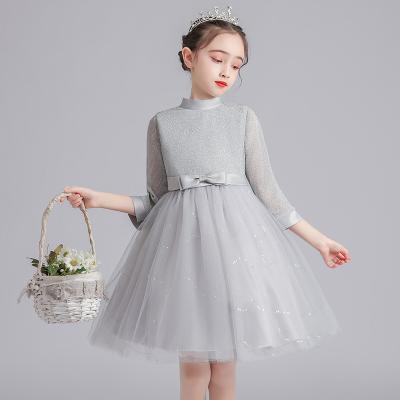 China Anti-wrinkle Temperament Lace Princess Dress Short Sleeve Elegant Children Dress Wholesale for sale