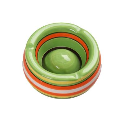 China High Quality Ceramic Cigar Ashtray Home Porcelain With 3 Holder Slots Round For Home Office Decoration for sale