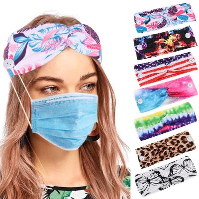 China Yoga Soft Dyed Dyed Soft Hairband Accessories Woman Fashion Amazon Amazon Wish Button Elastic Headband for sale