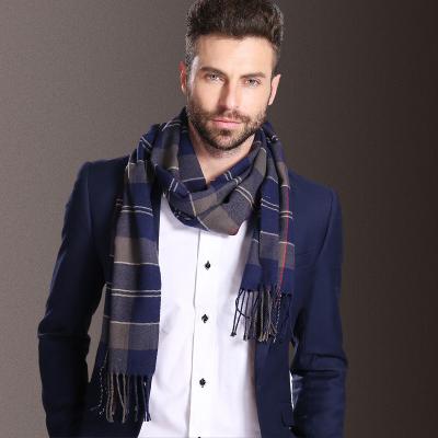 China Fashion New Style Fashion Cashmere Winter Tassel Colorful Plaid Warm Acrylic Men Scarf for sale