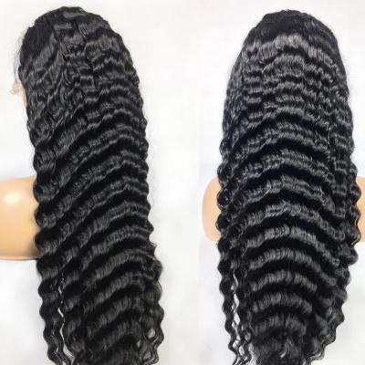 China Trustworthy Suppliers Hd Deep Wave Hair Lace Deep Wave Wigs Hair Indian Remy Lace Front Virgin Luxury Pre Plucked Transparent Lace Wig for sale