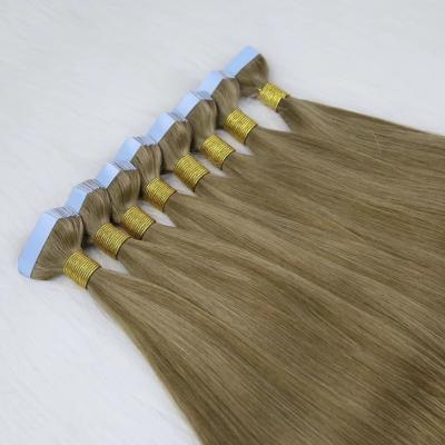 China Wholesale European Blonde High Quality Hair Pulled Silky Straight Double Wave Tape In Hair Extension Natural Remy Ombre Tape In Hair Extensions for sale