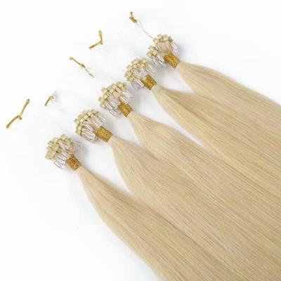 China Silky Straight Wave Mirco Bonds Raw Indian hair vendor factory outlet mirco thick bond hair support for customized mirco ring hair extensions for sale