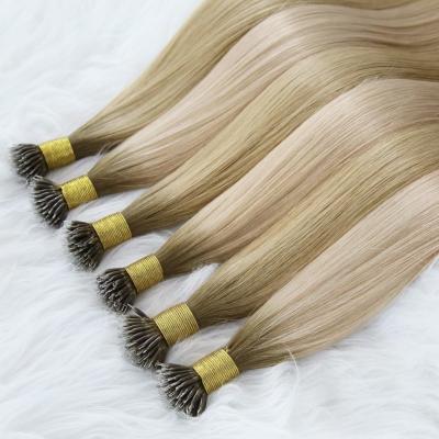 China Intact Nano Tip Itip Remi Hair Silky Straight Wave Cuticle Bead Nano Ring Hair Extensions Stick Extensions for sale