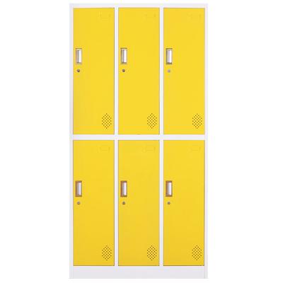 China Hot Sale 6 Door Metal Storage Cabinet Gym Adjustable School Adjustable Cabinet Steel Locker(Other) for sale