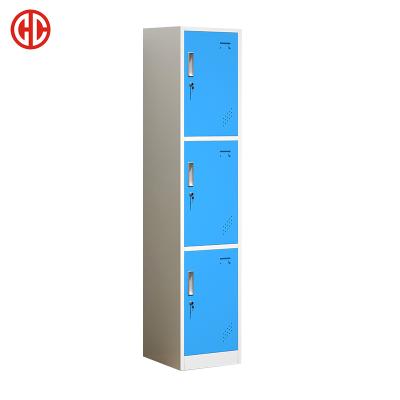 China Colorful Office School Office School Locker Metal Locker 3 Door Metal Gym Locker Room Master Furniture for sale