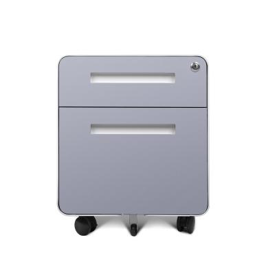 China Metal Collapsible Foldable Storage Cabinet Movable Pedestal On Wheels 3 Drawer Moavable Filing Cabinet for sale