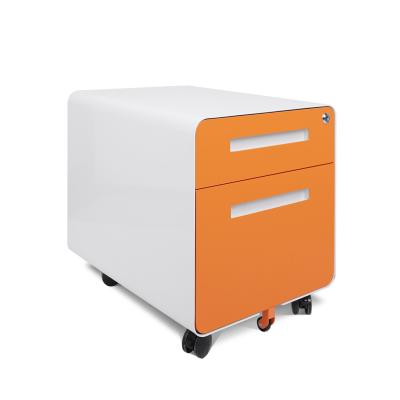 China Manufacturer Wholesale 2 Foldable Folding Drawer Mobile Filing Cabinet Mobile Pedestal for sale