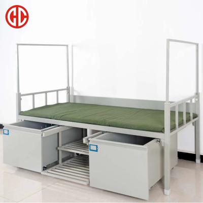 China Modern Modern Metal Frame Single Bed Bunk Bed With Wood For School Home for sale