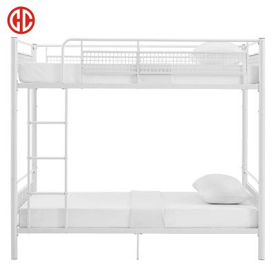 China Best Selling Modern White Dorm Furniture Metal Steel Frame Double Bunk Beds for sale