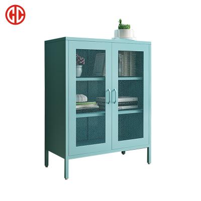 China Adjustable Cheap Metal 2 Door Storage Cabinet Home Sideboard (Other) Cabinet for sale