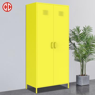 China New Color 2 Doors Adjustable Gym Office Small Metal Furniture Steel Storage Locker Cabinet Clothes Locker (Other) for sale