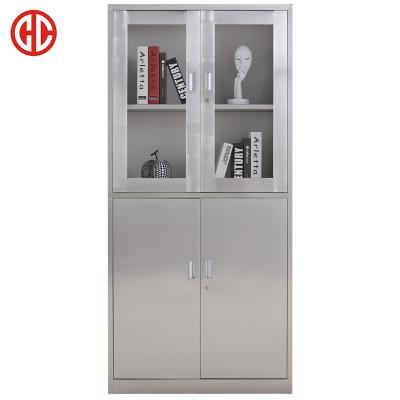 China (Other) Best Selling Adjustable 304 Stainless Steel Storage Cabinet Filing Glass Door for sale