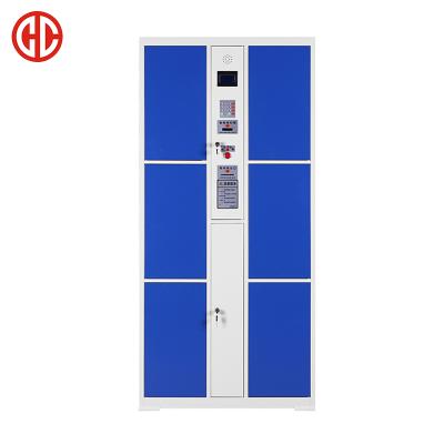 China 6 Door Foldable Electric Smart Parcel Locker With Barcode for sale