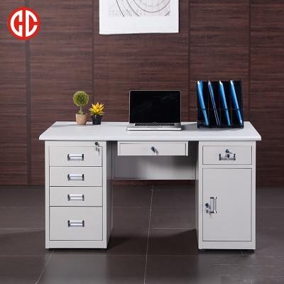 China Hot Selling Adjustable Muti-function Metal Material Office Furniture (Other) Steel Desk With Drawer And Lock for sale