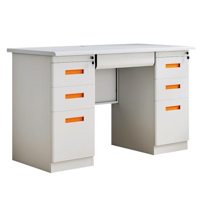 China Office School Home Factory Price Metal Desk With 6 Drawer For Steel Desk For Office for sale