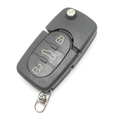 China Use for car for A-udi car flip key shell replacement remote key fob folding remote key 3 buttons for sale