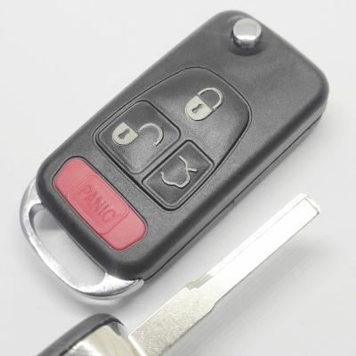 China Use for Car Flip Folding Replacement Remote Car Key Shell For Mercedes For Benz Flip Key With Key HU64 Blade for sale