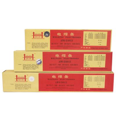 China Low carbon aws e6013 e6011 e7018 easy arc steel welding electrode brand 3.2mm structural steel carbon steel china copper bridge with CE for sale