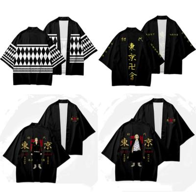 China High Quality Anime Cosplay Clothing Polyester Sano Manjirou Ken Ryuguji Haori Tokyo Revengers Anime T-shirt for sale