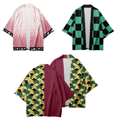 China High Quality Anime Cosplay Kimetsu Clothing No Yaiba Kamado Demon Slayer Polyester Soft Pajamas For Adult for sale