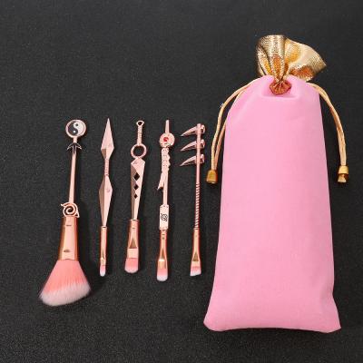 China High Quality 5 Pieces Cosplay Eyeshadow Blush Anime Makeup Brush For Girl Gift for sale