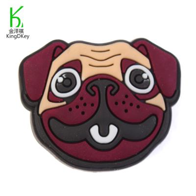 China Hole Shoe Buckle Rubber Cartoon Dogs Decorative Accessories Soft PVC Shoe Charms for sale