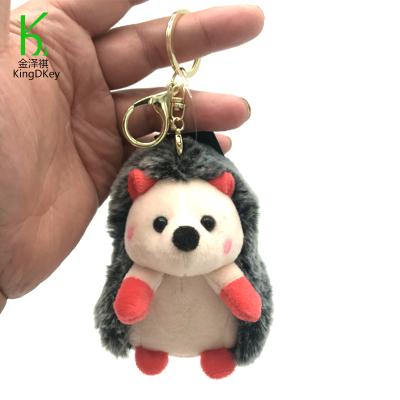 China Plush Newcomers Wholesale Custom 3D Plush Toy Hedgehog Keychain Children Toy Doll Gift for sale