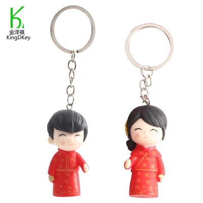 China Newlyweds Chinese Wedding Couples Keychain Pendant Decoration Dolls For Anniversary Gifts for sale