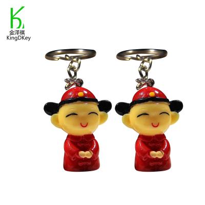 China Cute Chinese Style Wedding Decoration Mini Couple Resin Doll Keychain Wedding Decoration for Promotion Gifts for sale