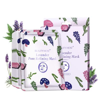 China Moisturizing Cream Skin Care Mask Lavender Flower Face Sheet Mask Pore Refining Facial Sheet for sale