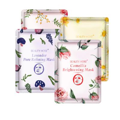 China Moisturizer Wholesale Face Mask Rose Lavender Camellia Chamomile Flower Face Mask Korean Face Mask Skin Care OEM OBM ODM for sale