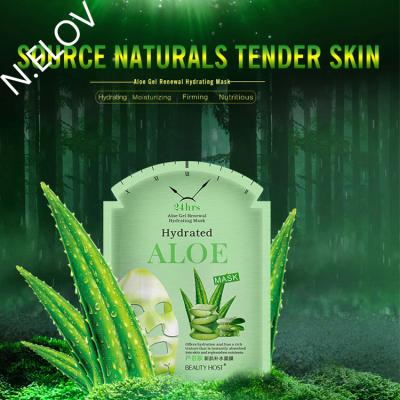 China Natural Aloe Vera Anti-wrinkle 24 Hours Gel Extract Facial Mask Fashion Hydration Sheet Renewal Repair Whitening Moisturizing Face Mask For Sale for sale