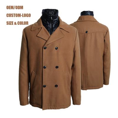 China Sustainable OEM Service Custom Design Fleece Jacket Winter Cashmere Long Coats For Men for sale