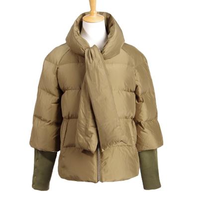 China Wholesale Bulk Breathable Down Coats With Ties Down Jacket Women Custom Design for sale