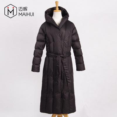 China Women Winter Jacket Breathable Leisure Style Goose Down Long Jacket Women Coat for sale